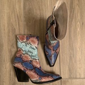 Multi colored Jeffrey Campbell western boot